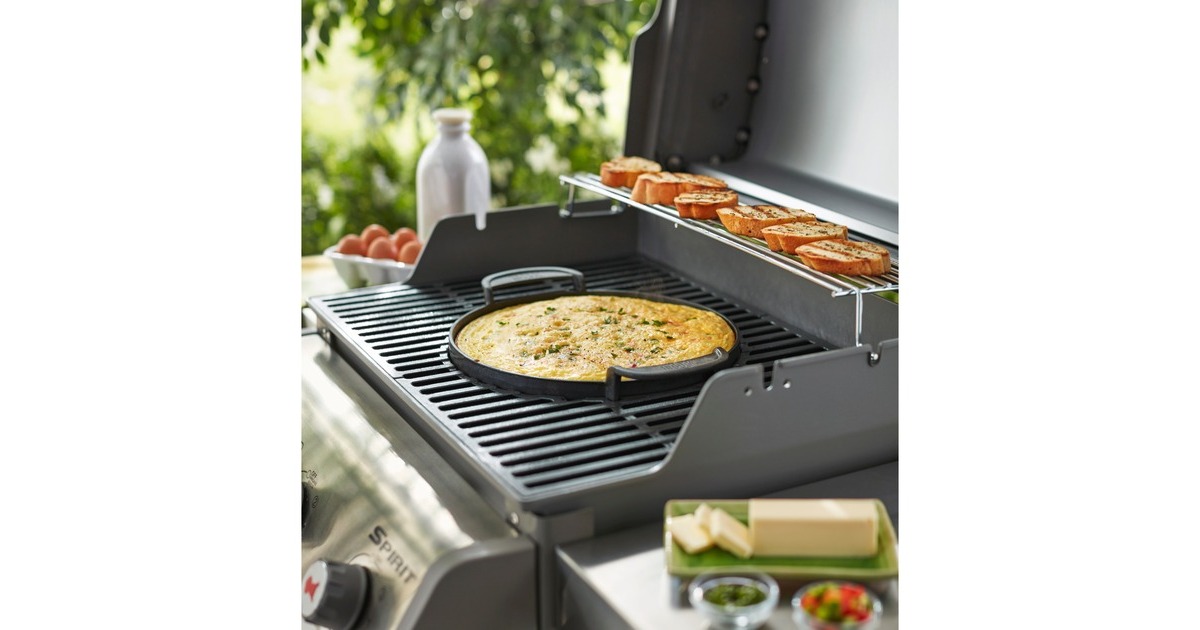 WeberBakplaat - Gourmet BBQ System grillroosters grillplaat  (Zwart)