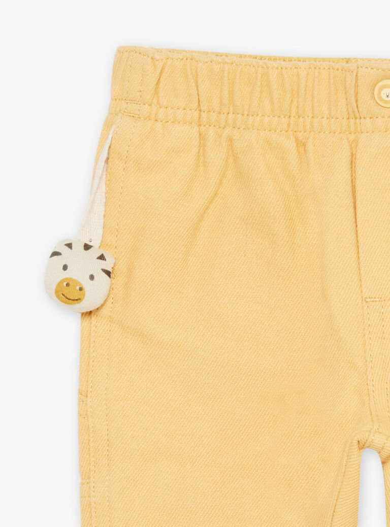Pantalon en twill jaune