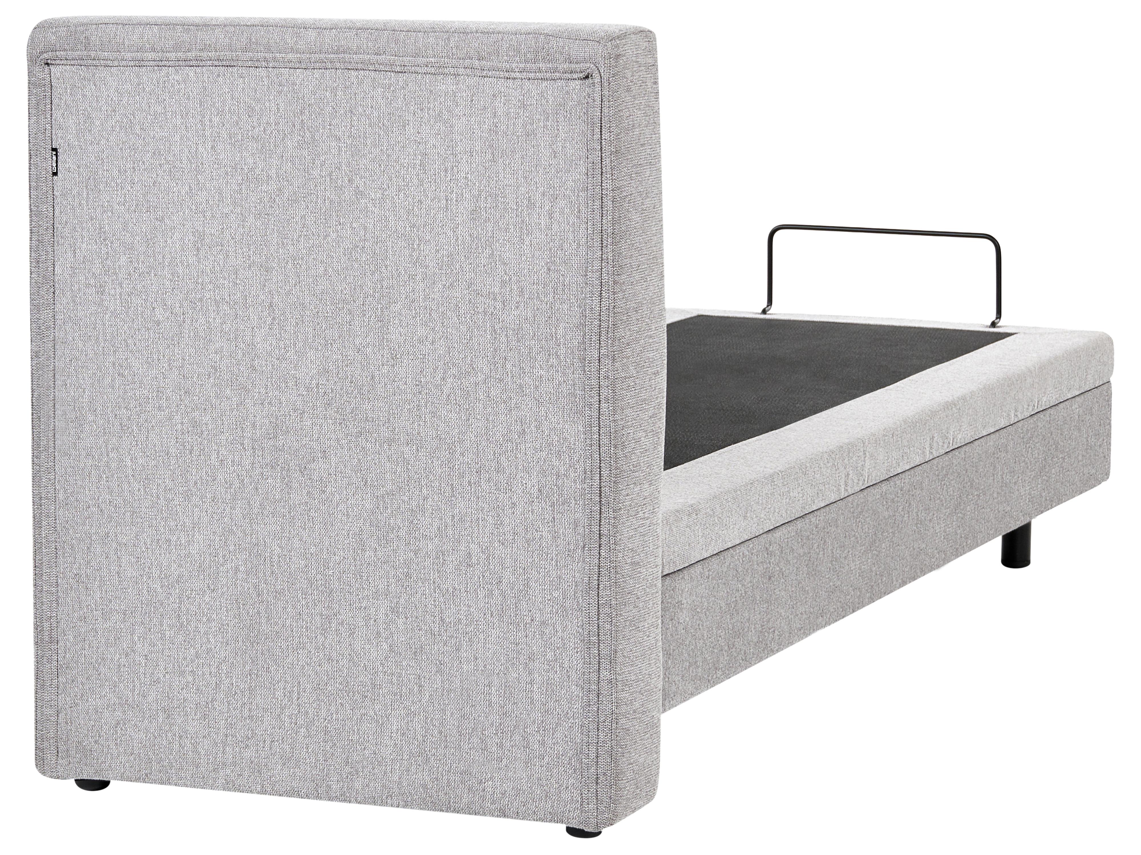 Verstelbaar bed Stof VICEROY 90 x 200 cm Lichtgrijs