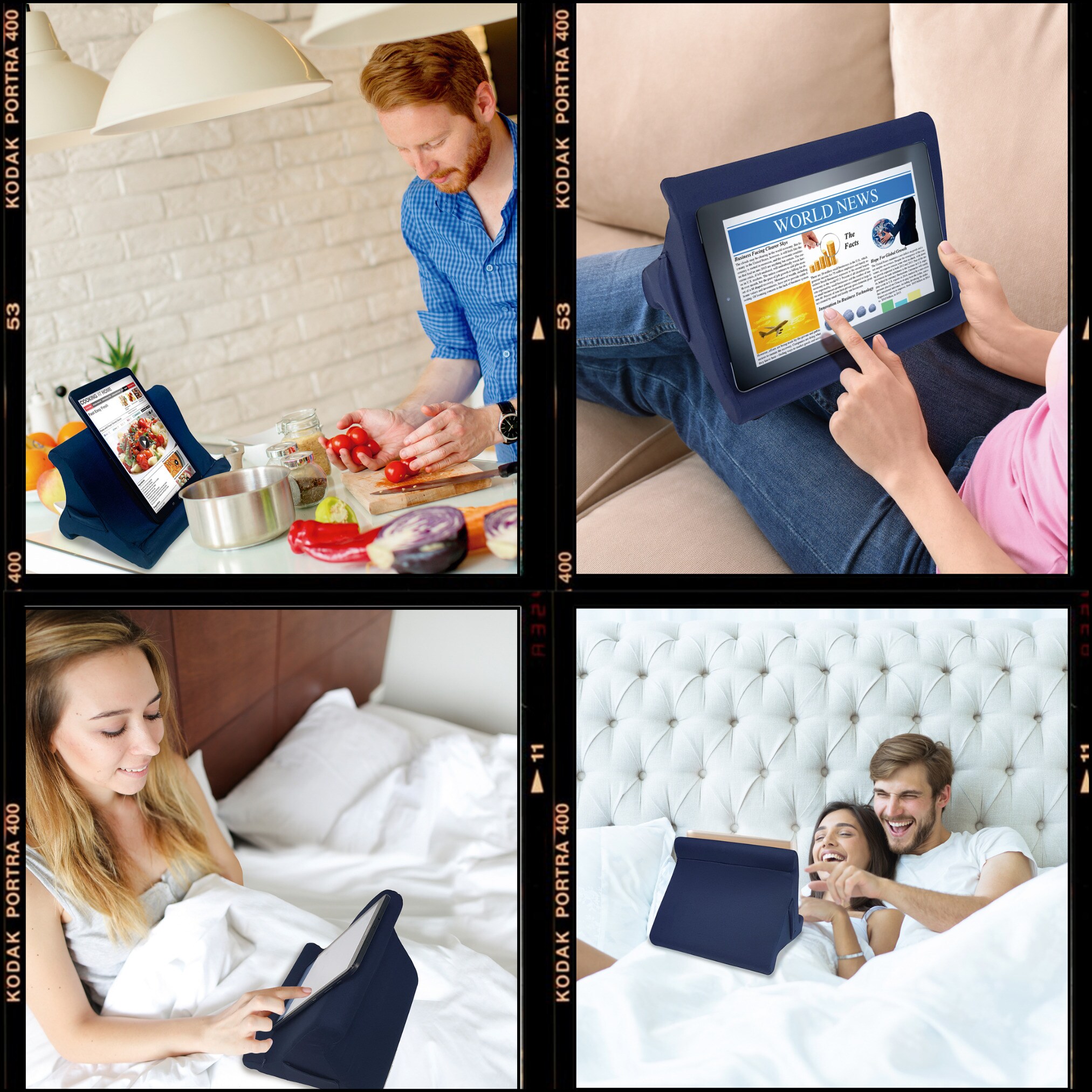Starlyf® Dreieck Tabletkissen - Lese - Kissen - Buchkissen Digi Cushion