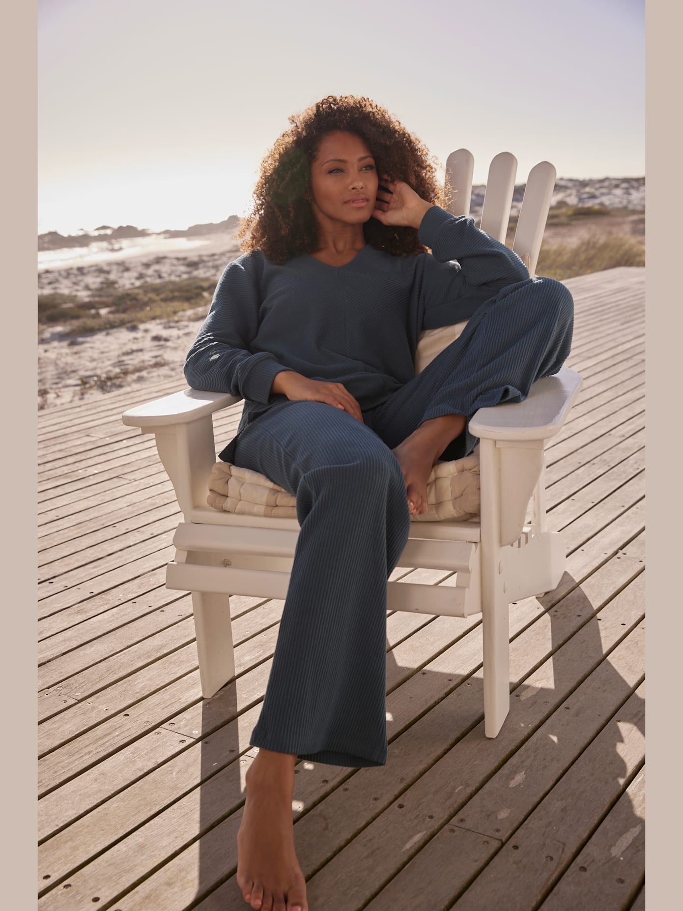Sweatshirt avec encolure en v