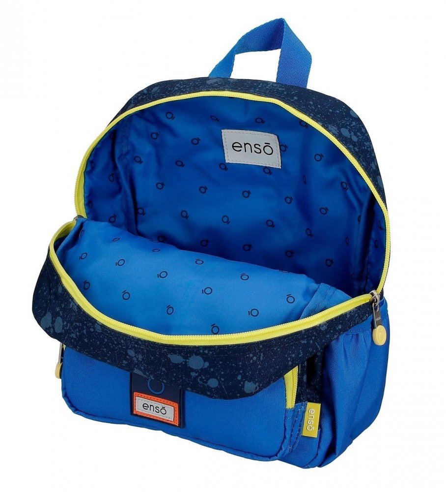 Mochila pré-escolar Enso Rob Friend 28cm com rodinhas rosa