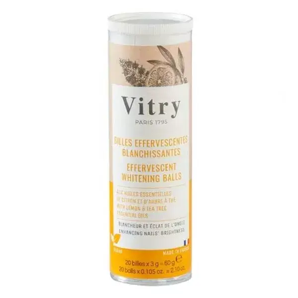 Vitry Nail Care Billes Effervescentes Blancheur et Eclat de l'Ongle 20 billes