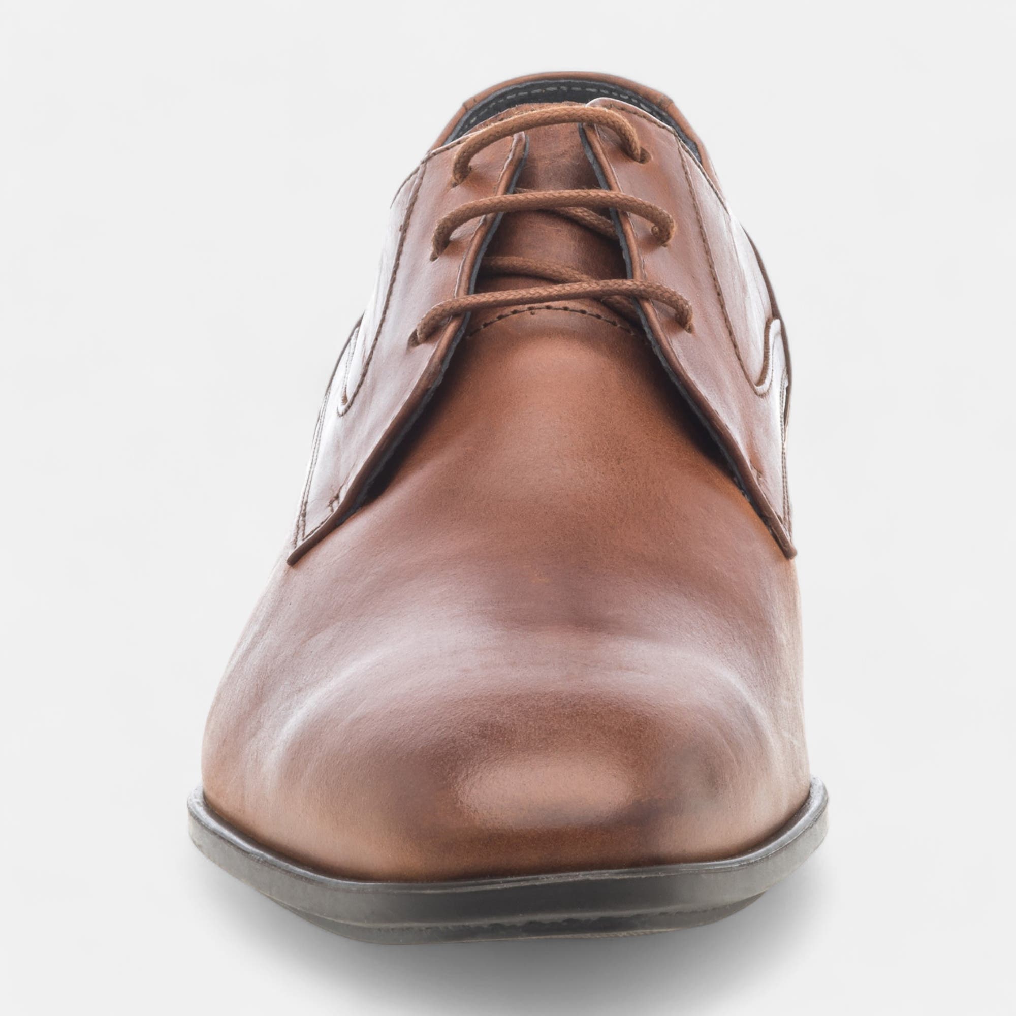 Derbies Homme en cuir cognac