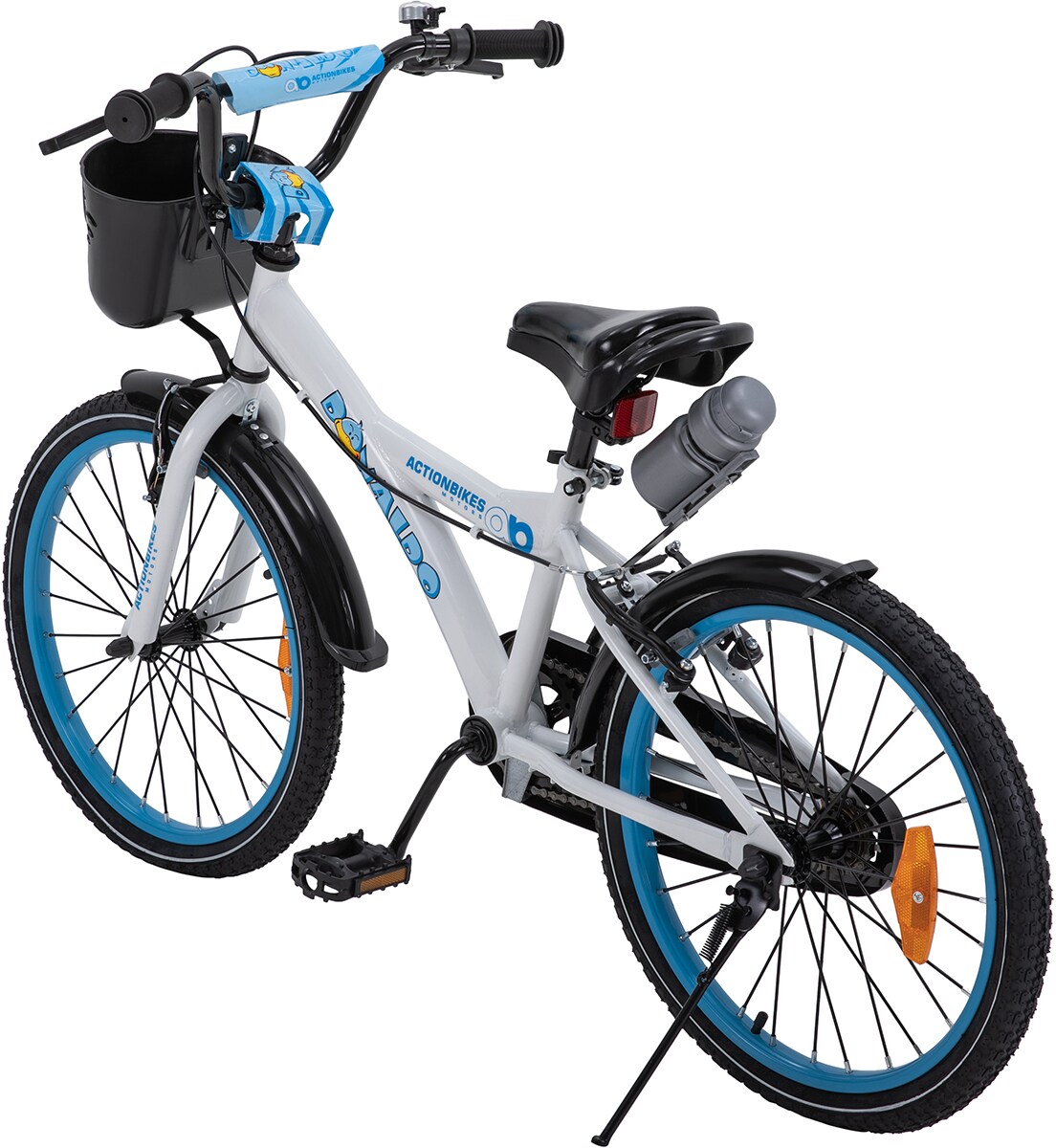 Actionbikes Kinderfahrrad Donaldo 20 Zoll, V-Brake-Bremsen, höhenverstellbar, Seitenständer, Korb