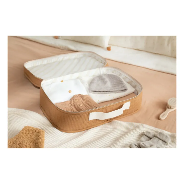 Nobodinoz Valise Victoria en coton bio | Caramel