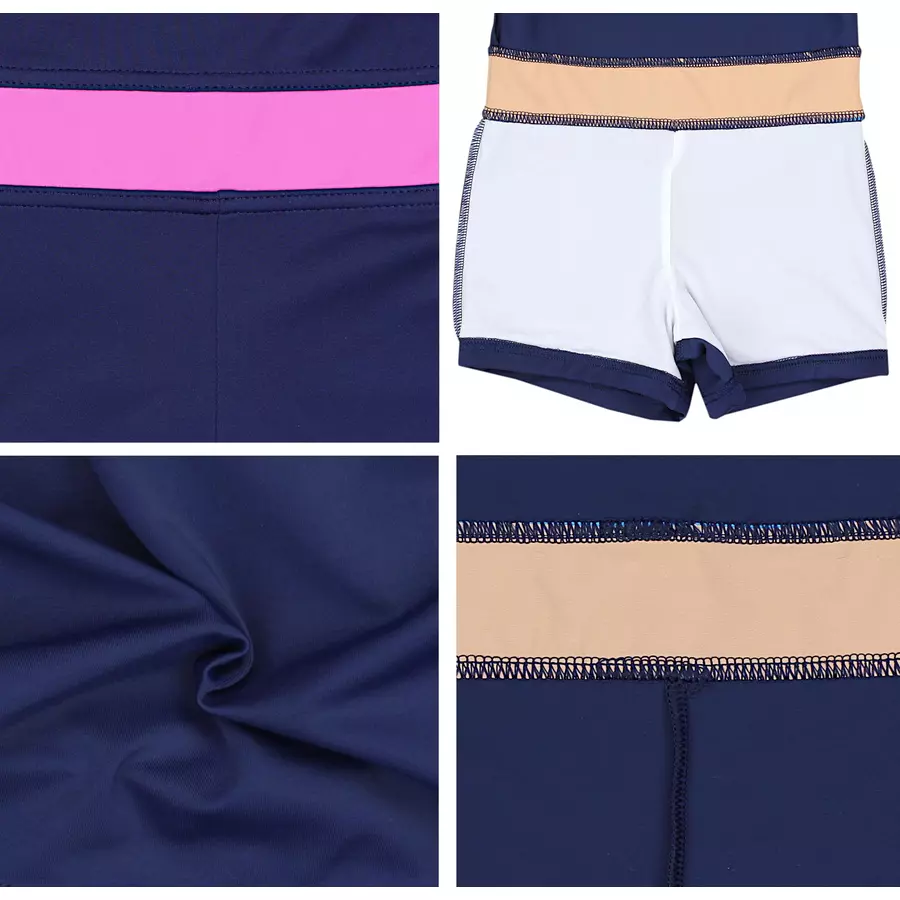 Aquarti Mädchen Badeanzug mit Bein Racerback rosa