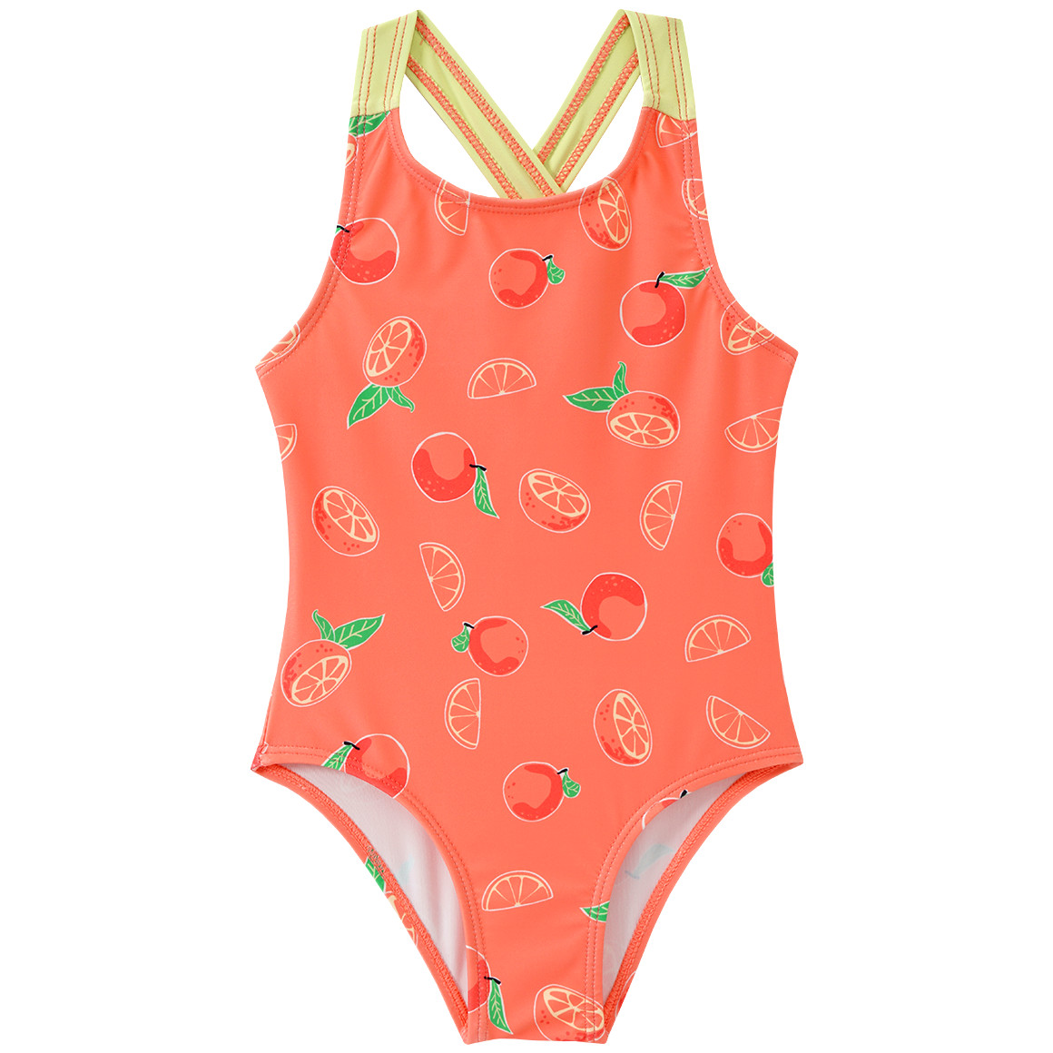 Famy Baby Badeanzug mit Allover-Print hellorange