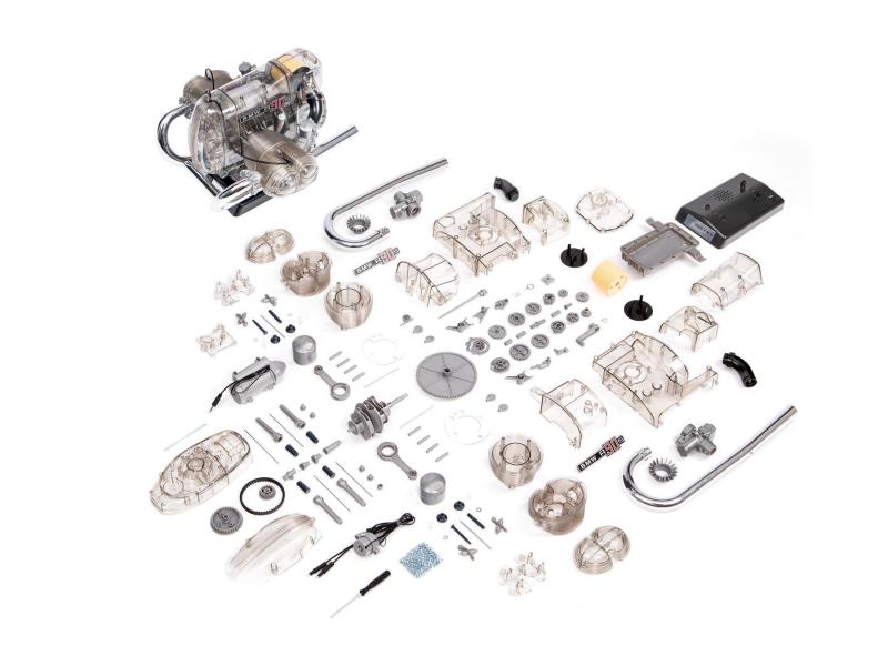 Franzis Bausatz BMW R 90 S-Boxermotor 1:2, Deutsch/Englisch Motorrad Boxermotor Bausatz