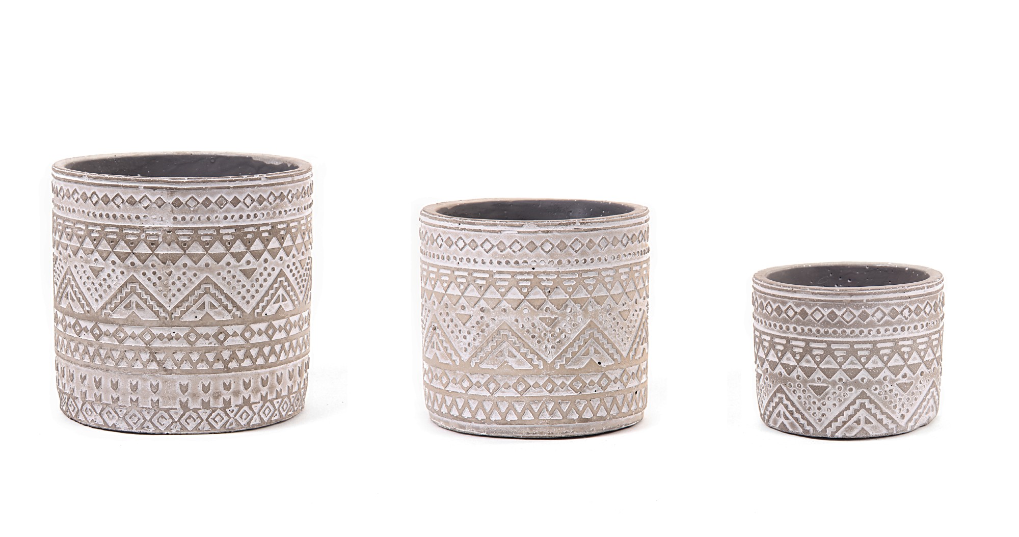 Zementtopf 'Maori', grau-weiß, Ø 16,5 cm, H 16 cm günstig bestellen