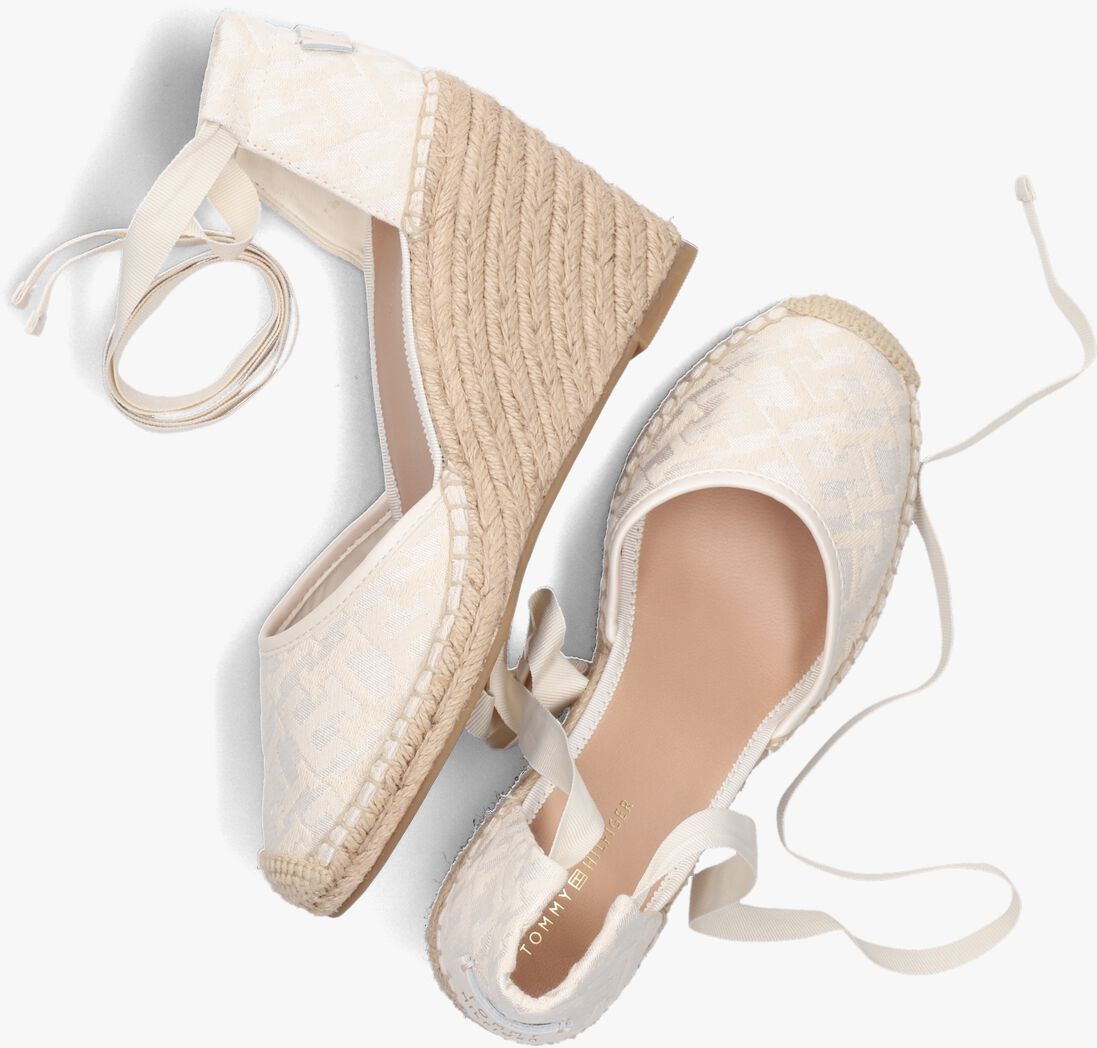 TOMMY HILFIGER witte tommy hilfiger espadrilles closed toe wedge monogram w