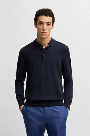 BOSS Gemello Long Sleeve Polo Navy 50506025-404 kopen