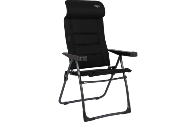 Crespo AP/215-ADC-80 Campingstuhl mit 7-fach verstellbarer Rückenlehne / verstellbarer Kopfstütze schwarz