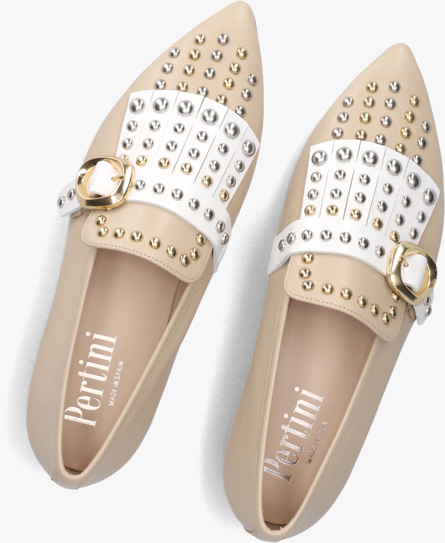 beige pertini loafers 35158