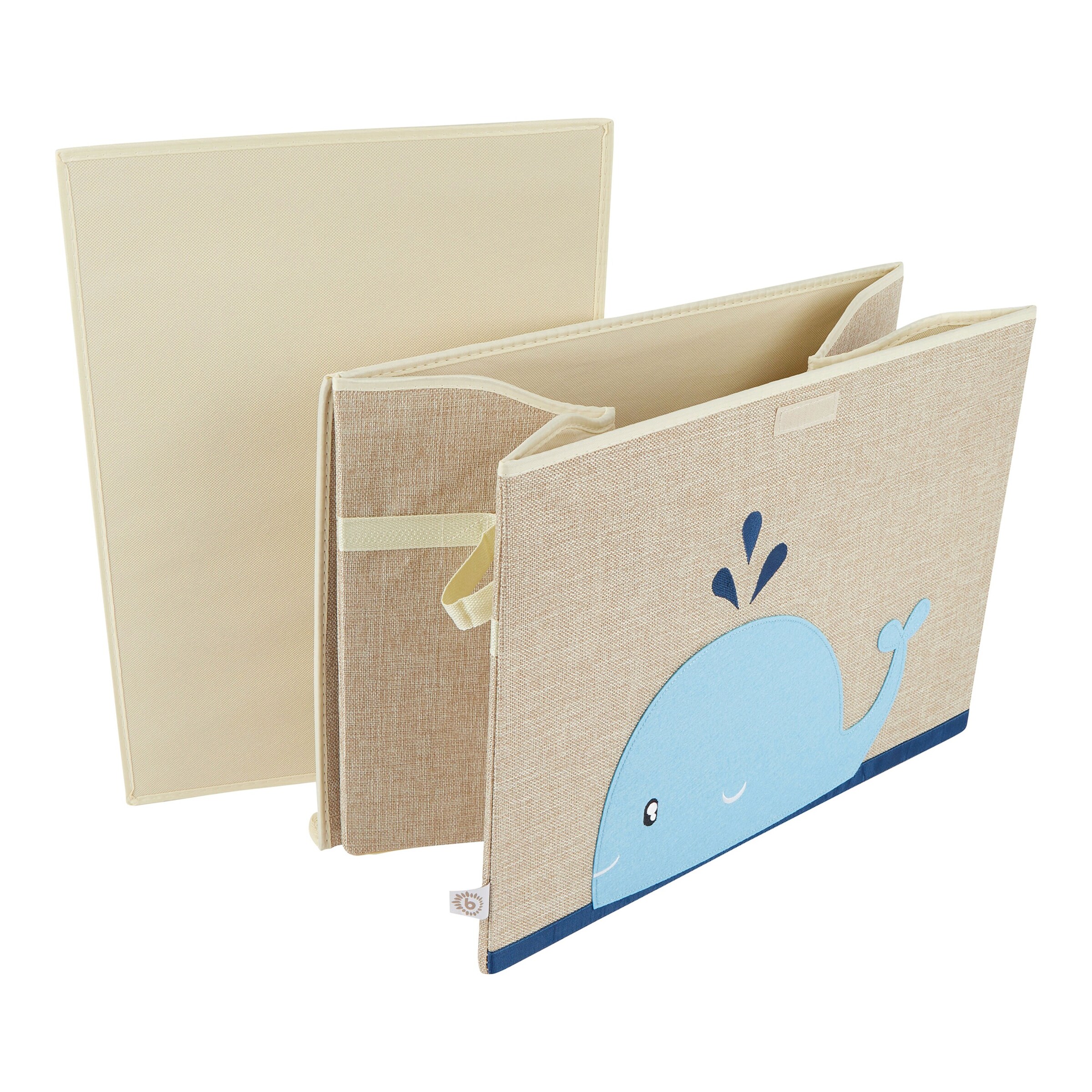 Bieco Aufbewahrungskiste 36x51x36 cm Wal / beige / blau