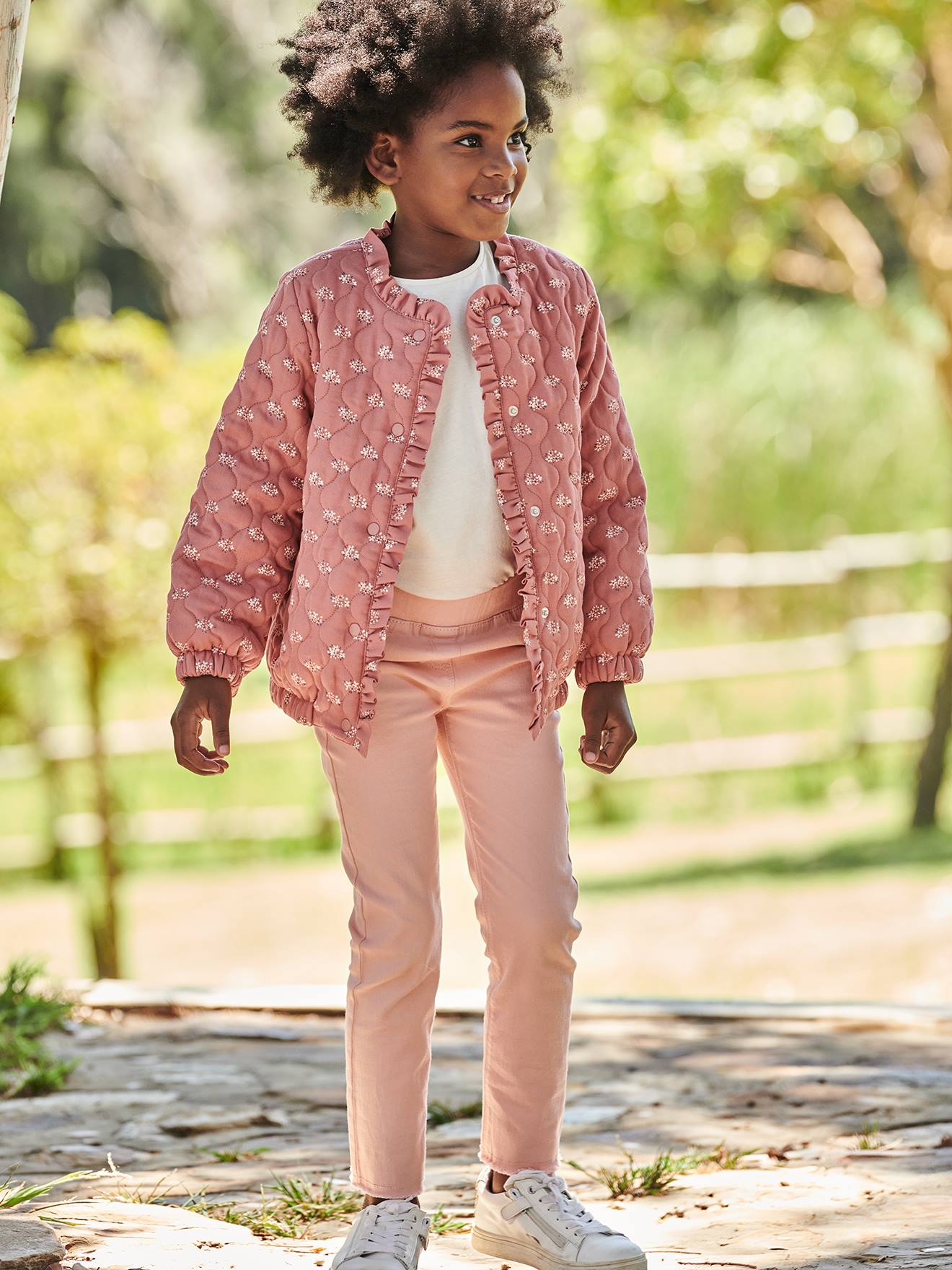 Calças legging coloridas para meninas, cor marrom claro lisa