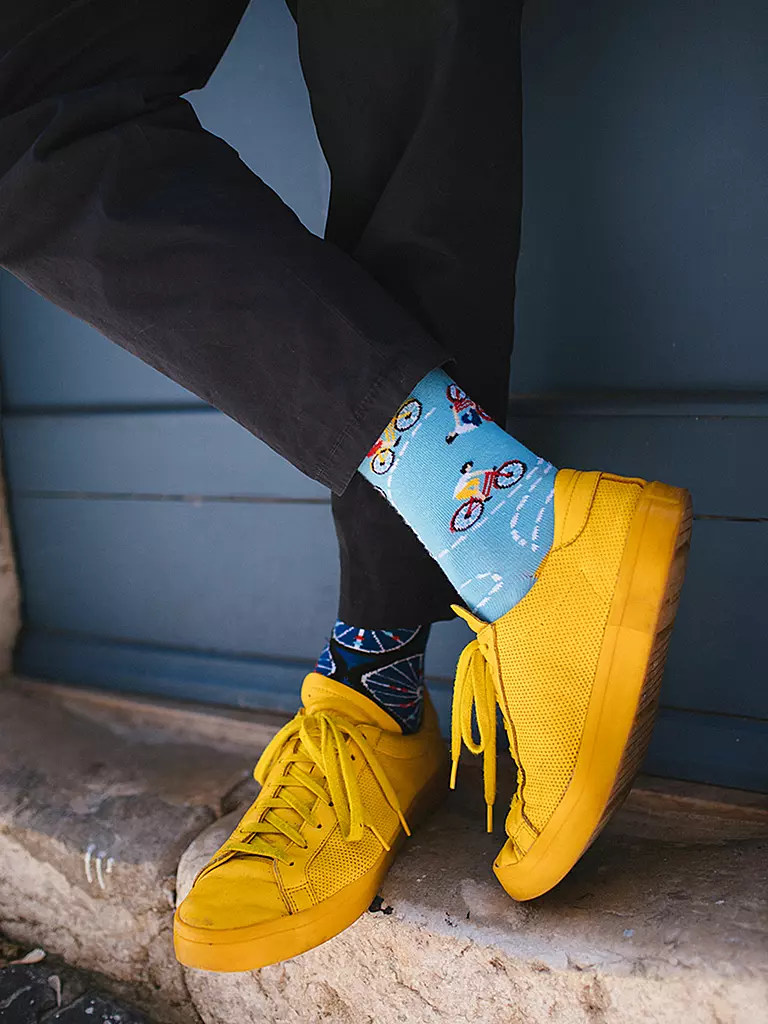 MANY MORNINGS Herren Socken THE BICYCLES blau blau