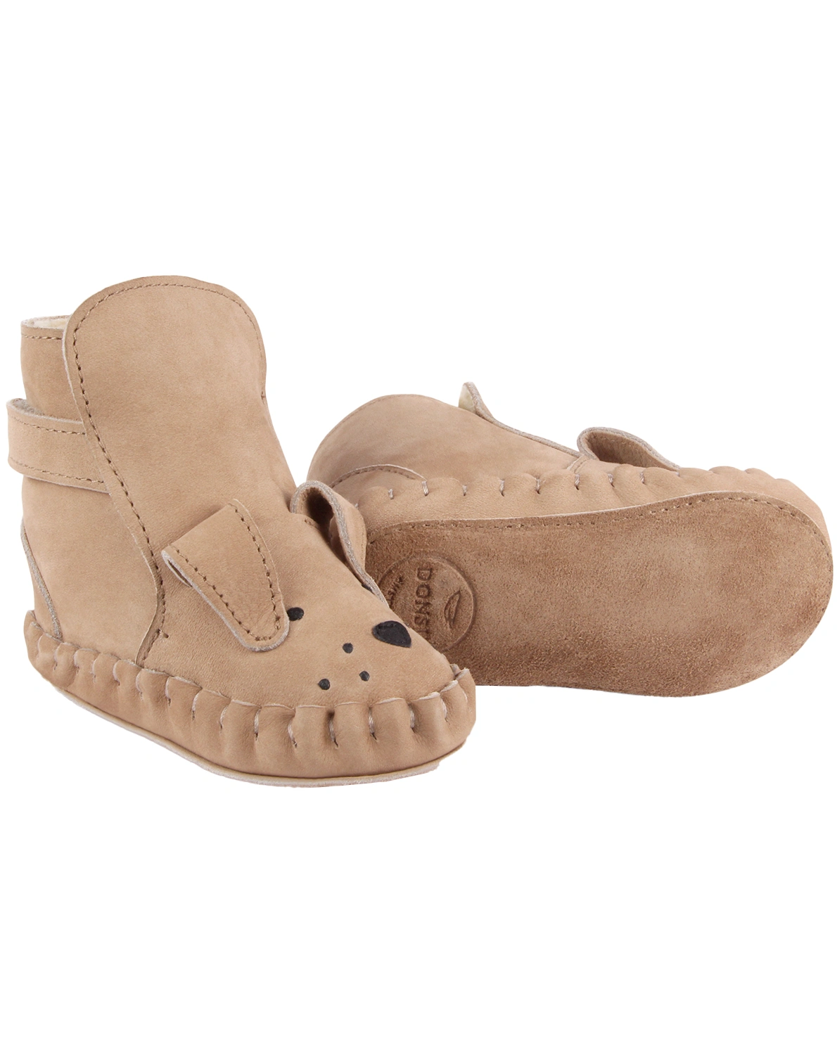 Krabbelschuhe KAPI CLASSIC - DOG gefüttert in truffle
