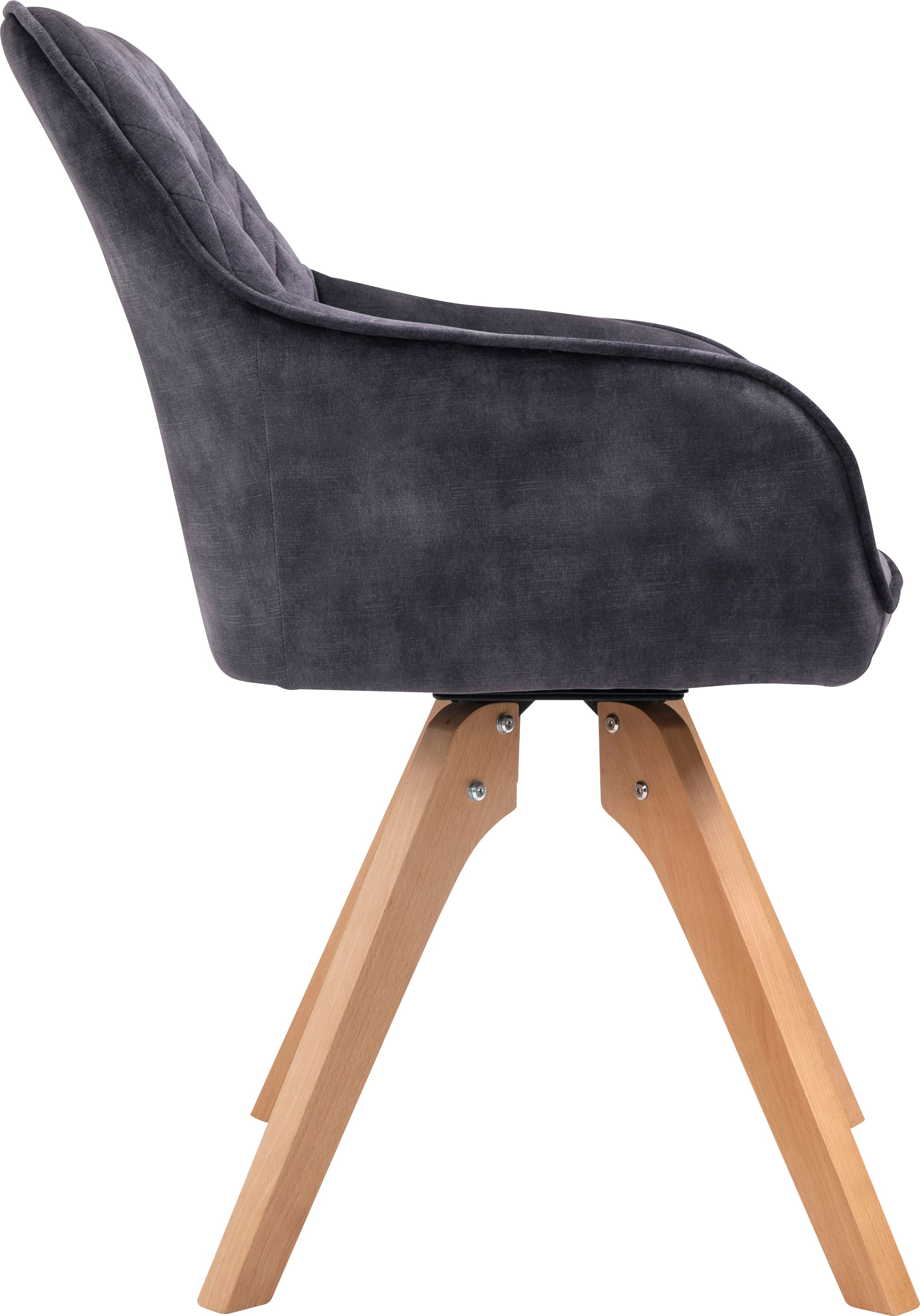 SalesFever Essgruppe »Elegante Sitzgruppe« 5-teiliges Set: Samtverlour-Stühle und 160cm Tisch