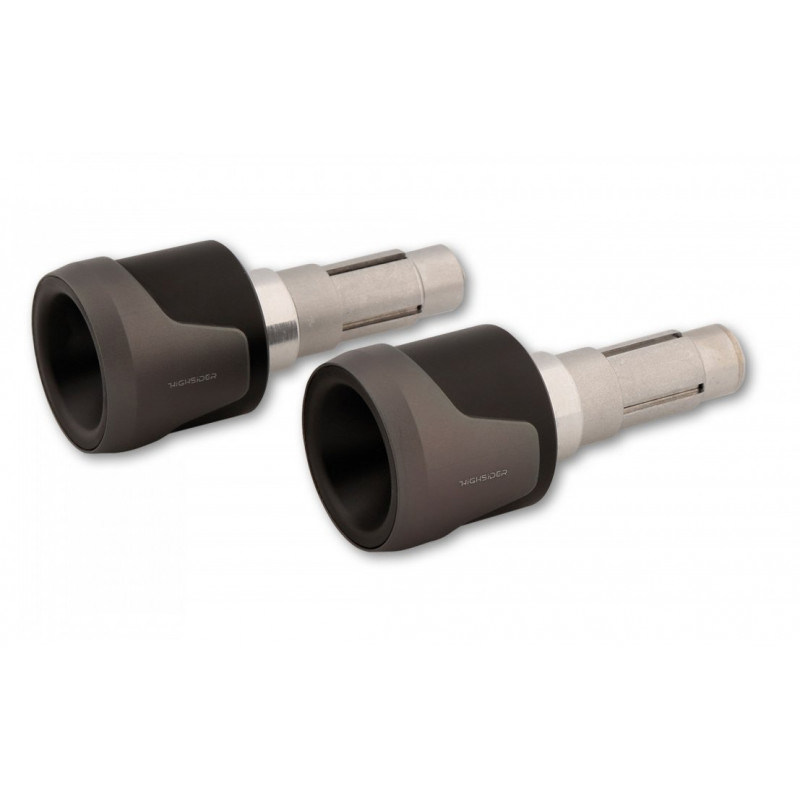Highsider - Embouts de guidon Akron-XL Gris Mat / Noir