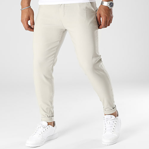 Lot De 2 Pantalons Chino Beige Vert Kaki
