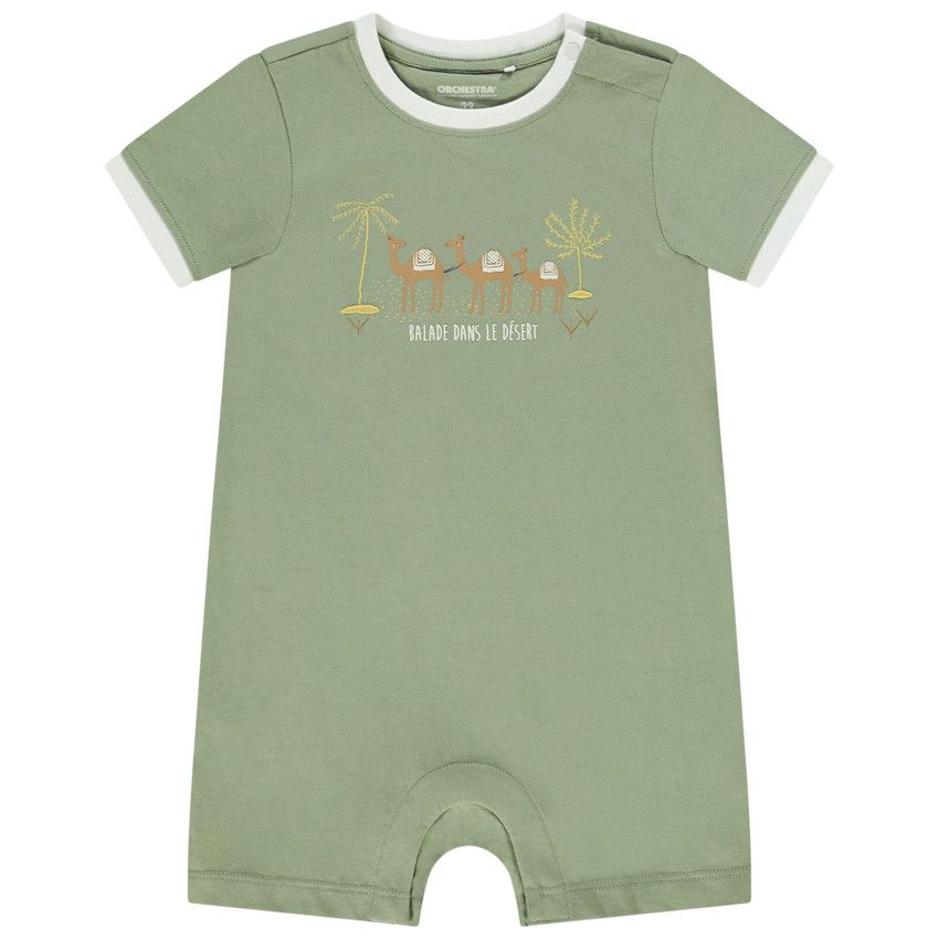 Combishort motif dromadaires pour bébé garçon - Vert