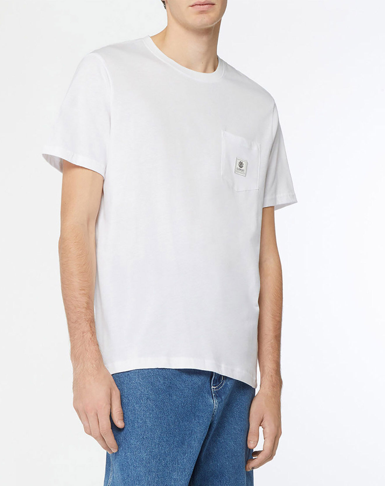 Element T-Shirt Basic Pocket label blanc