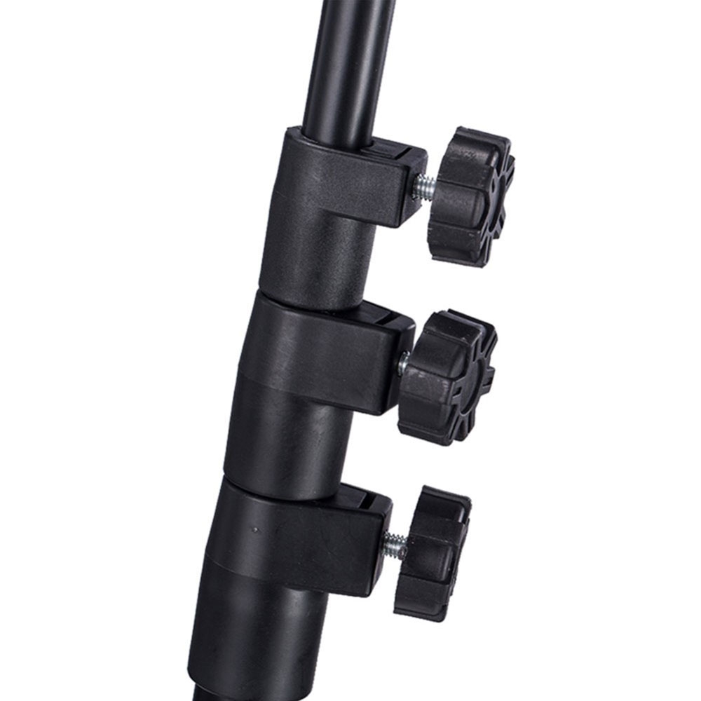 (136cm) 360° Universal Aluminium Tripod Stativ Halterung für Handys / Tablets (Breite 13.5-22.5cm) - Schwarz