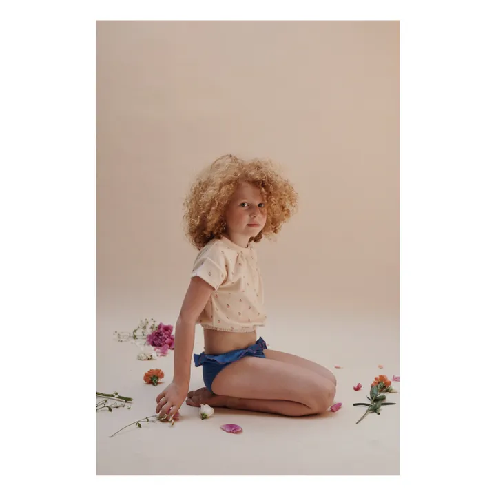Emile et Ida T-shirt Petits Cœurs Eponge | Rose