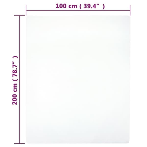 vidaXL Jerseylaken 2 stk hvit 100x200 cm bomull