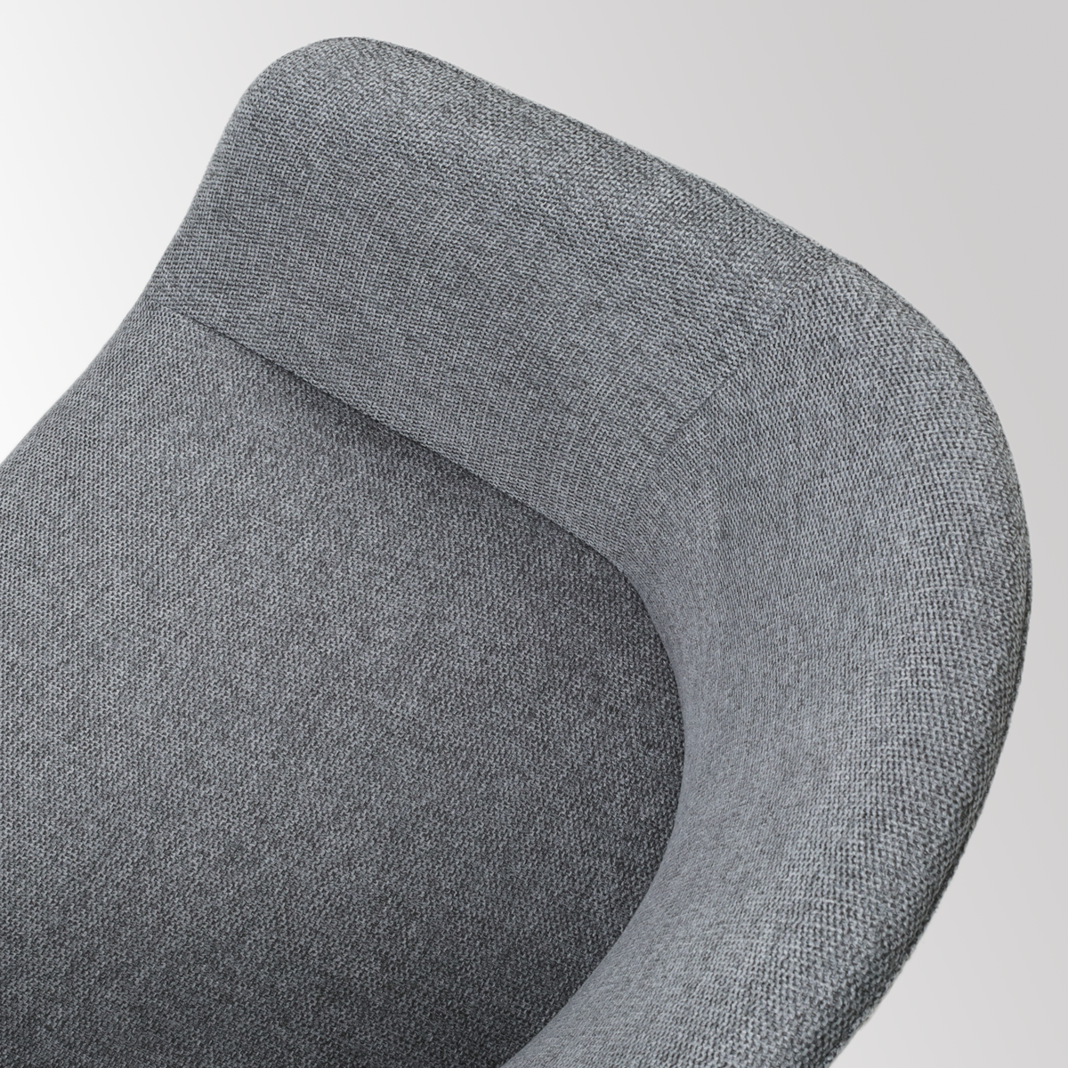 Eetkamerstoel Nola-Otis grijs draaibaar - zwart onderstel