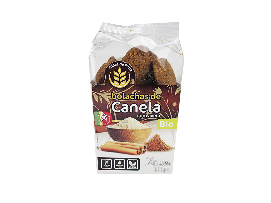BOLACHA PROVIDA CANELA E AVEIA BIO 200G
