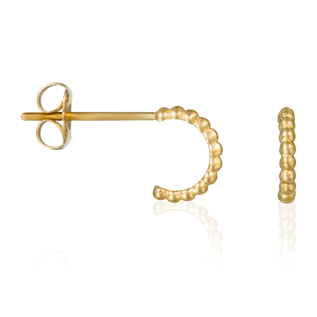 Instant d'Or Boucles d'oreilles Demi Cercle or jaune
