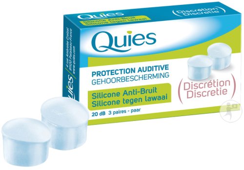 Quies Protection Auditive Anti-Bruit Silicone 3 Paires
