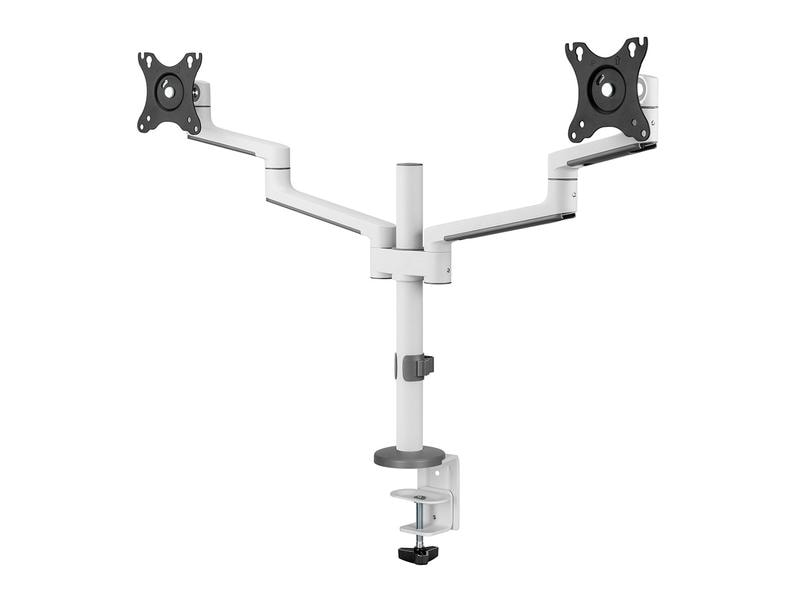NEOMOUNTS Tischhalterung DS60-425WH2 bis 8 kg – Weiss Full-Motion-Tischhalterung für 17-27