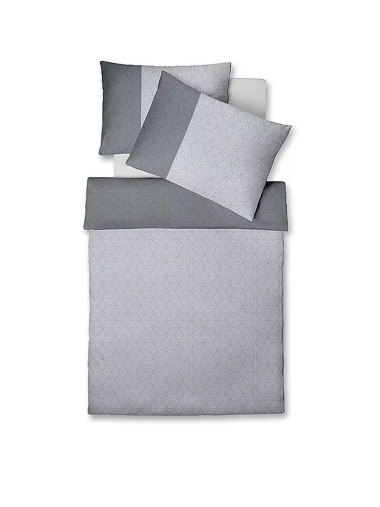 FLEURESSE Damast Bettwäsche OPAL ELITE70x90cm / 140x220cm Grau hellgrau