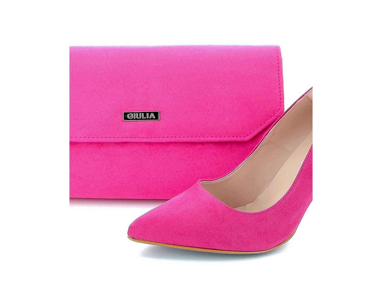 Giulia-HANDBAG G. velours Framboise