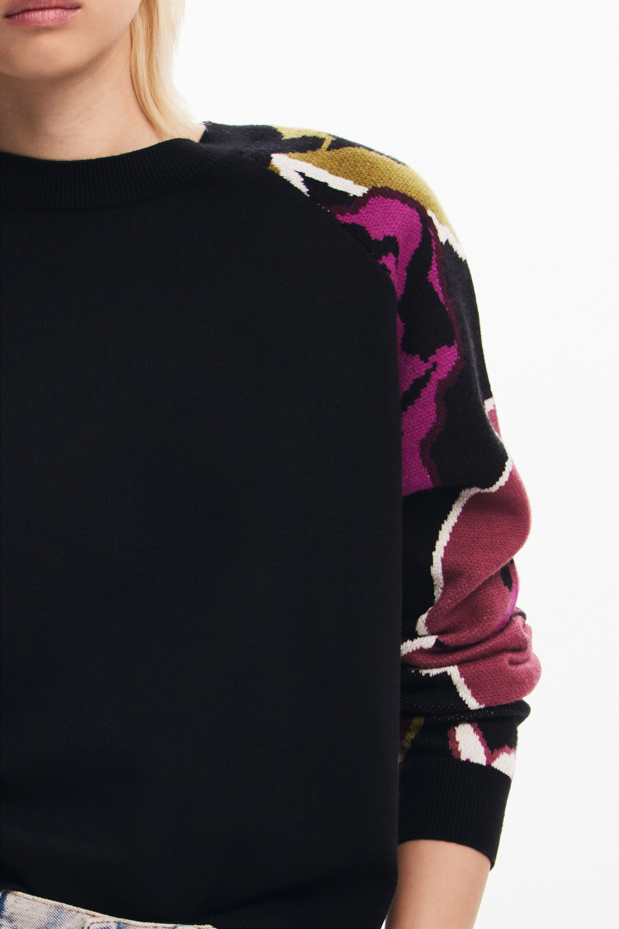 Camisa floral com mangas