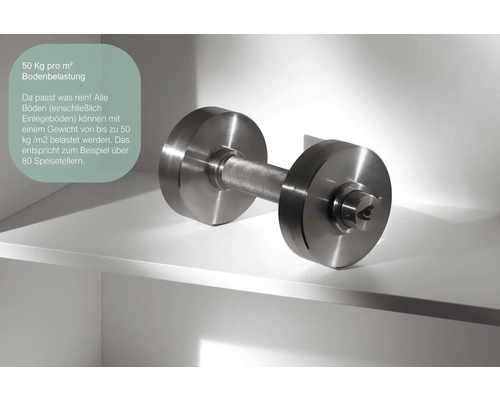 Badkamermeubelset NOBILIA Programma 2 BxHxD 210 x 169,1 x 48,7 cm, fronten hoogglans grijs, met wastafelmeubel en 3-deurs spiegelkast met ledverlichting, onderkast, halfhoge kast, greep mat chroom, 277