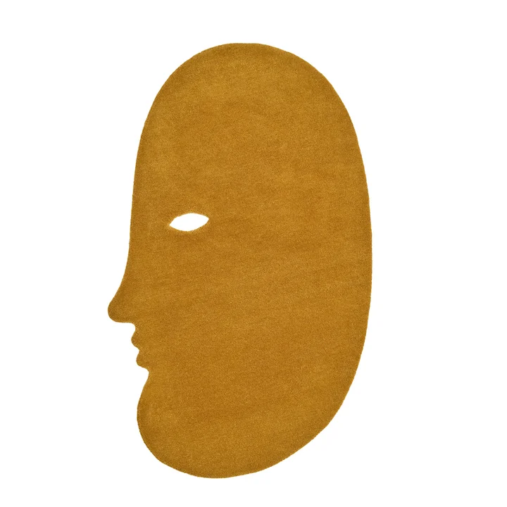 nanimarquina - Talk Talk Wollteppich, medium, 100 x 140 cm, senfgelb