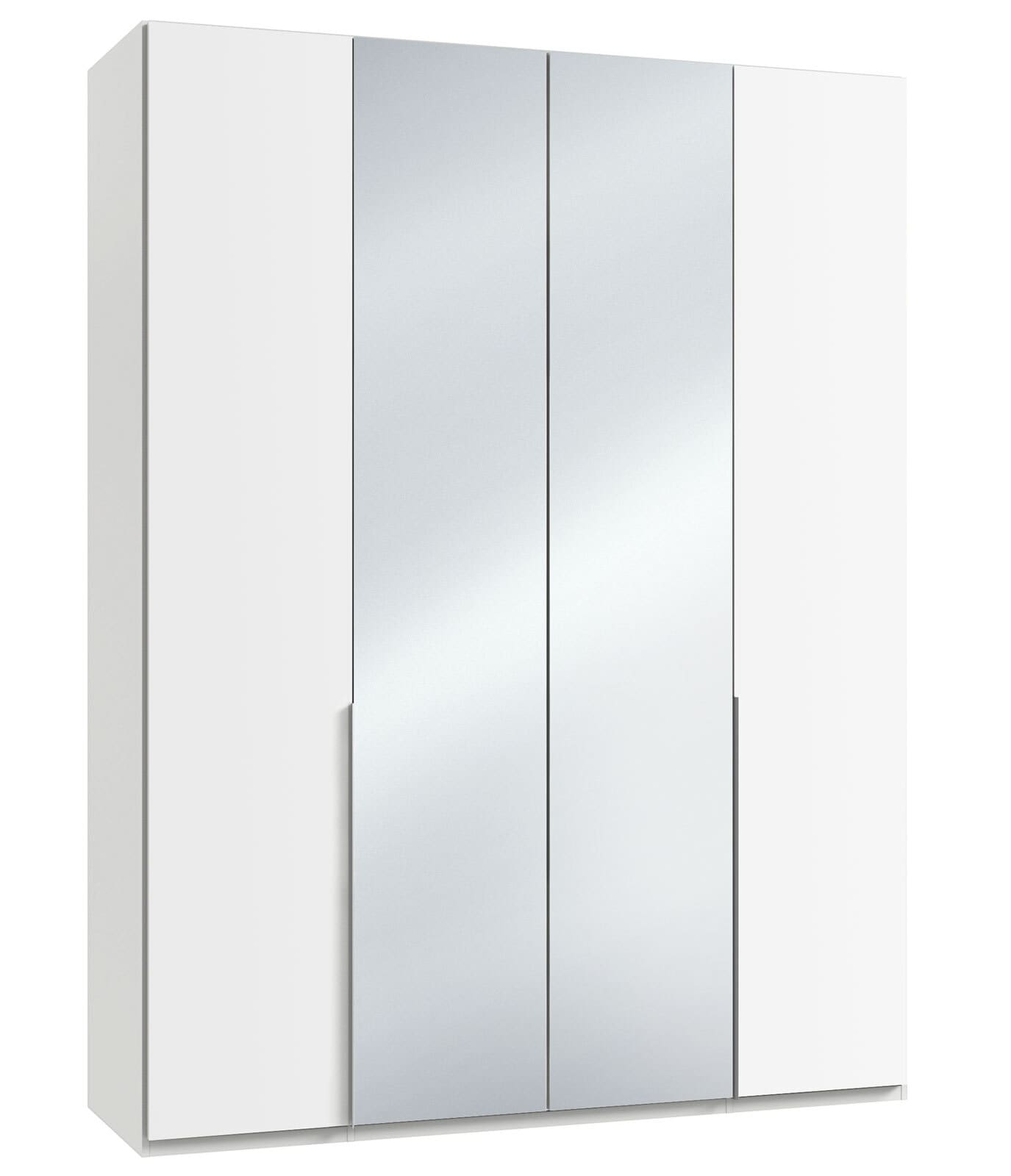 Drehtürenschrank Mailand D 90x236x58 cm weiß/ Hochglanz weiß