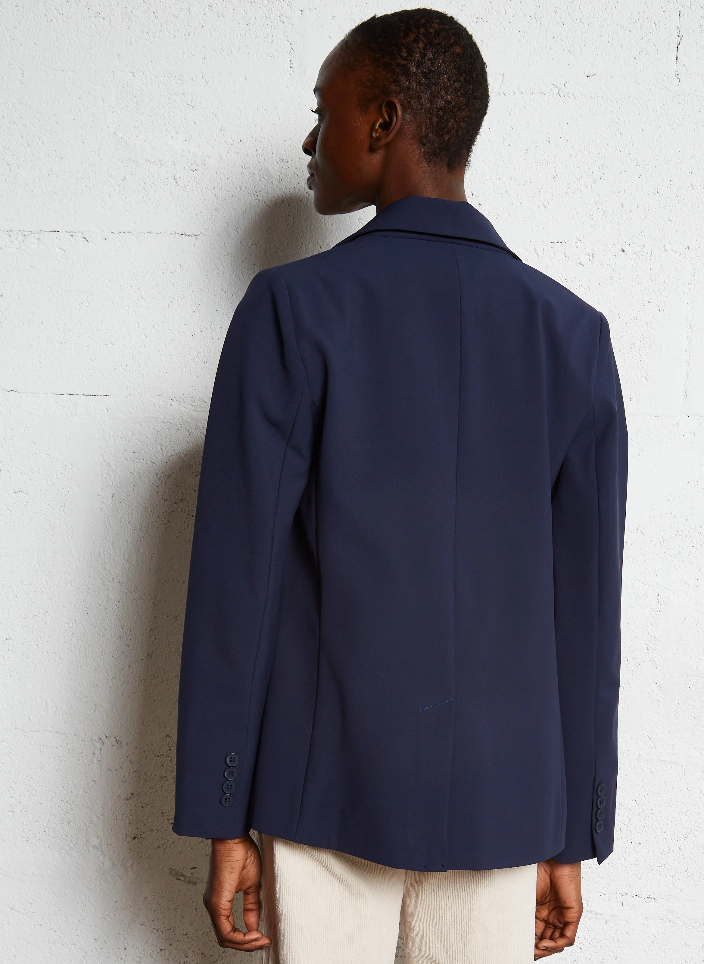 VEDELINE - Veste de tailleur droite | Bleu