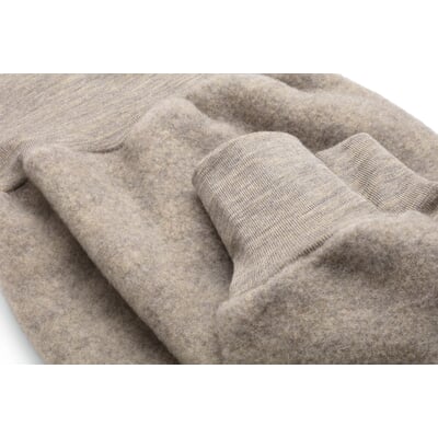 Kinder-Schlupfhose Schurwollfleece, Braunmelange