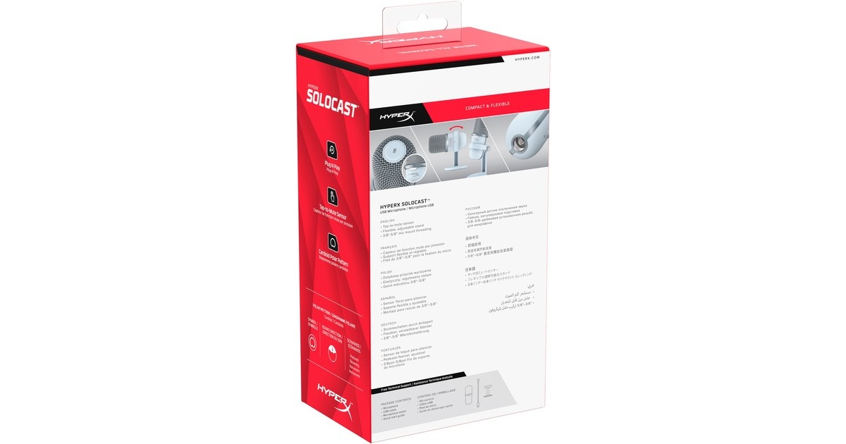 HyperXSoloCast microfoon  (Wit, Pc)