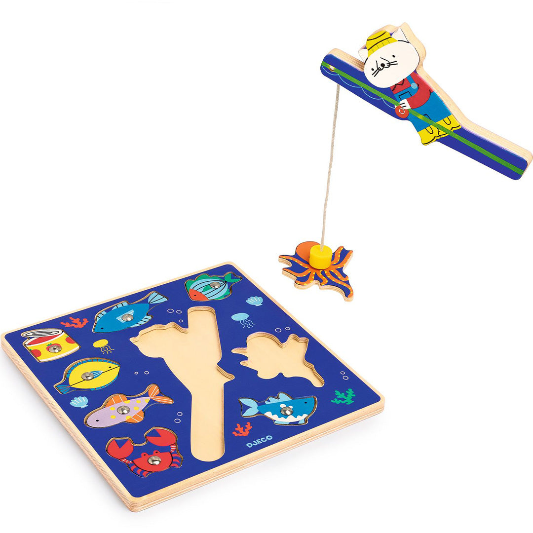 djeco magnetische puzzel puzz & fish - 9st