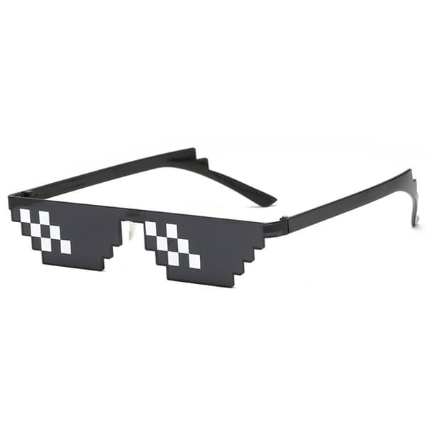 Black Thug Life Glasses Meme Sunglasses Pixel + Senils String