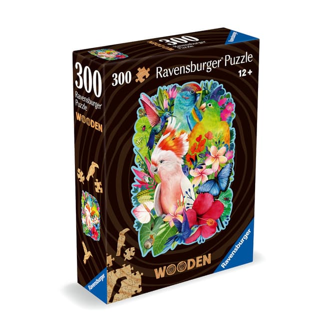 WOODEN - Holzpuzzle - Exotische Vögel - 300 Teile