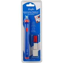 Gomme électrique, avec embout échangeable, bleu
