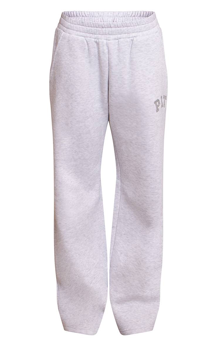 Gris Cendré Jogging Jambe Droite Logo Pailleté Plt