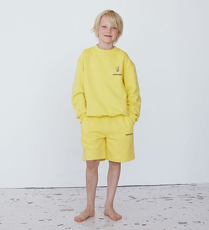 Mads Nørgaard Sweatshorts - Organic Porsulano - Lemon Zest
